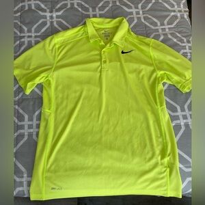 Nike Dri-Fit Polo Neon Yellow Large L